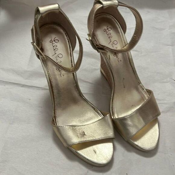 LILLY PULITZER BRIDGETTE WEDGE SANDALS SIZE 8M - Picture 2 of 5